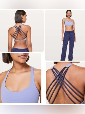 NWOT Lululemon Free To Be Bra (Wild) *Iron Purple / Cadet Blue (US 10)